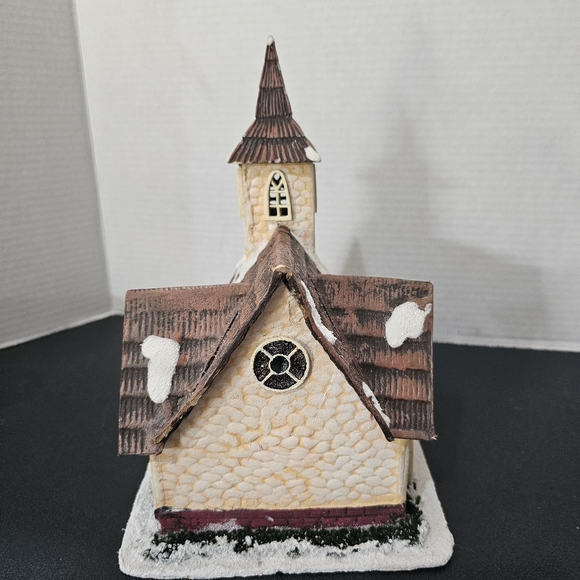 🎁 Silvestri Hearthstone Village "Hearthston Chapel" Holiday Christmas Vintage - Picture 9 of 15